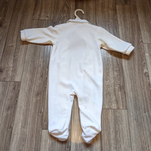 NWT Baby (6M) - White Velour Footed Sleeper - Picture 2 of 5